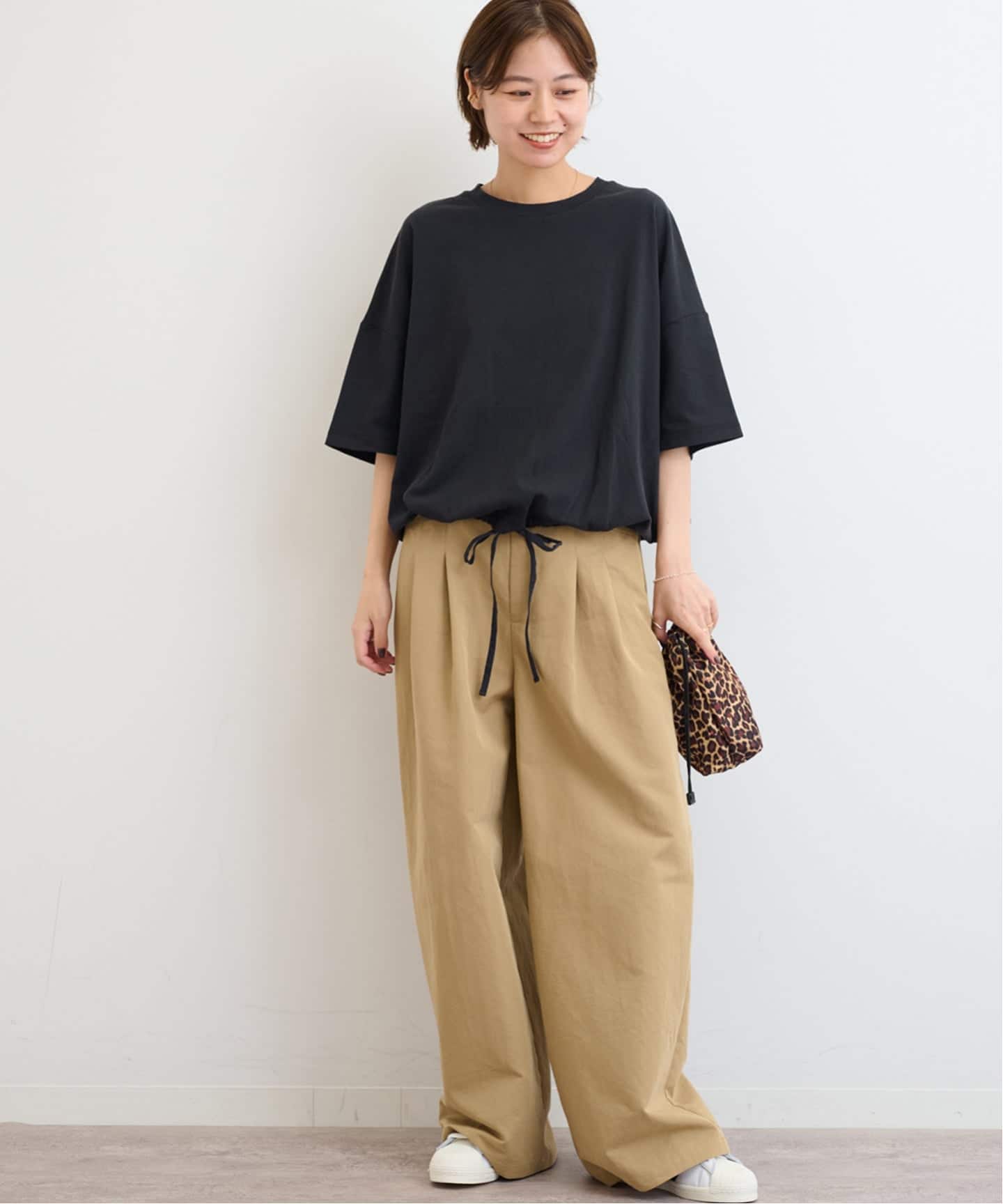 追加》ギャザーヘムショートスリーブTシャツ（Tシャツ／カットソー