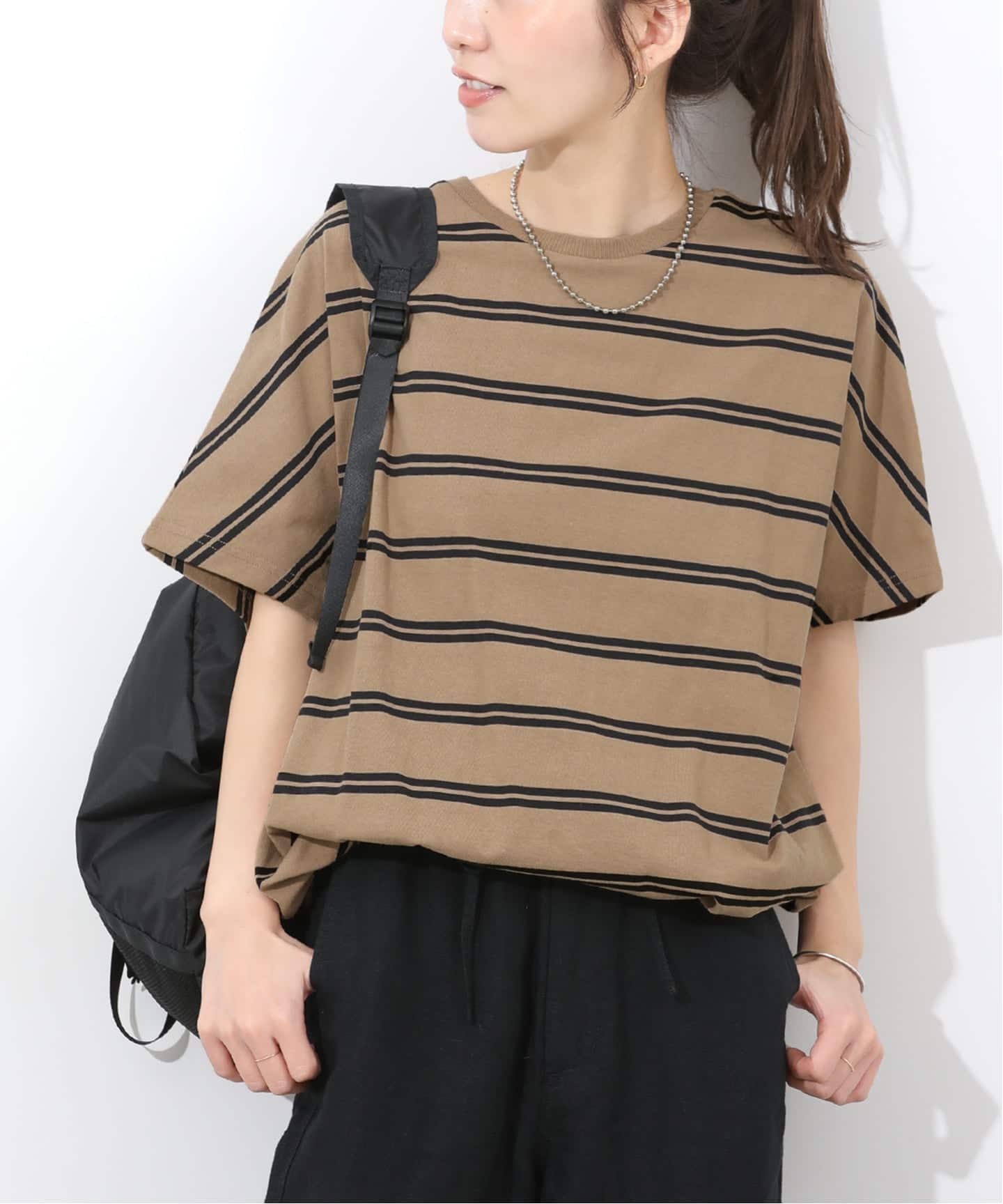 JOURNAL STANDARD - JOURNAL STANDARD relume フレンチスリーブボーダーTEE フレンチスリーブボーダーTシャツ（Tシャツ／カットソー）｜JOURNAL