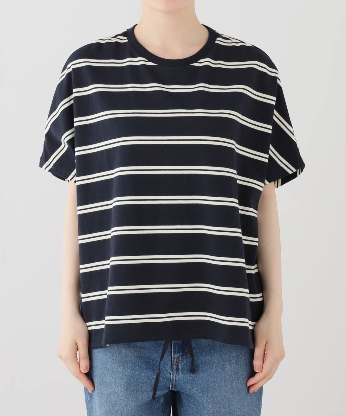 一部WEB限定追加2》フレンチスリーブボーダーTシャツ（Tシャツ