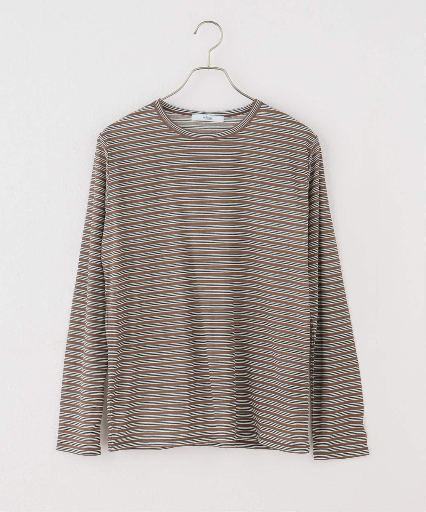 シアーボーダーロングスリーブTシャツ（Tシャツ／カットソー