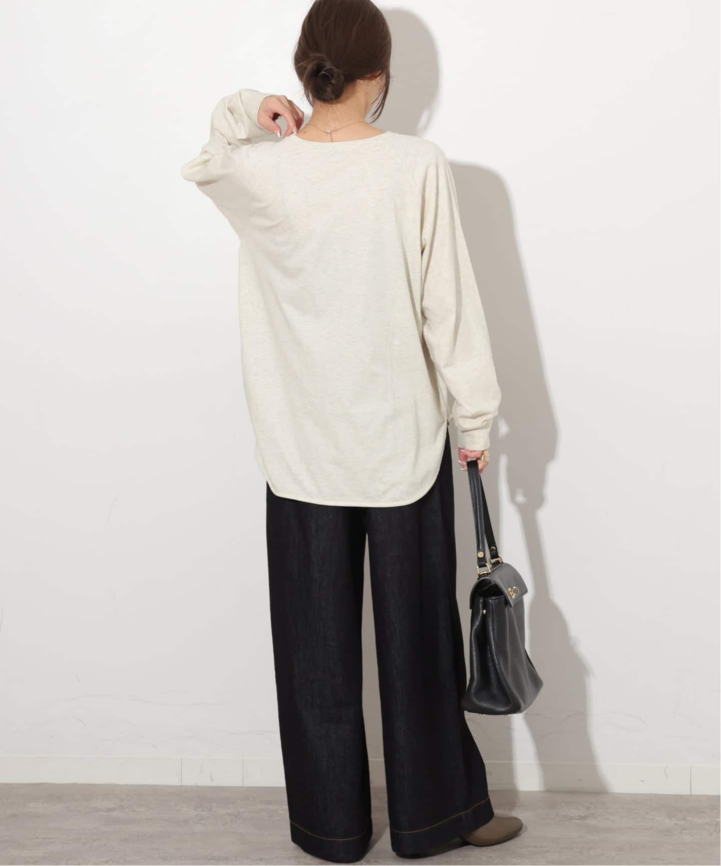 新色》ラグランスリーブカレッジロングスリーブTEE（Tシャツ