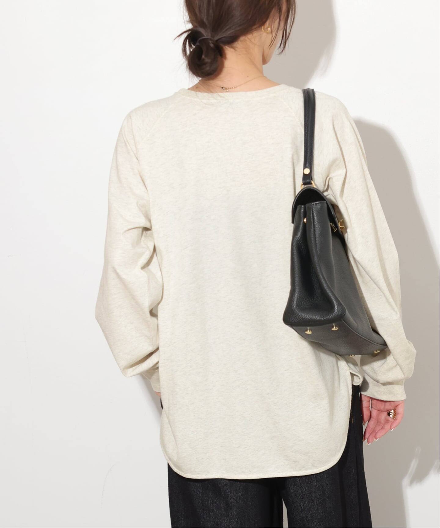 新色》ラグランスリーブカレッジロングスリーブTEE（Tシャツ