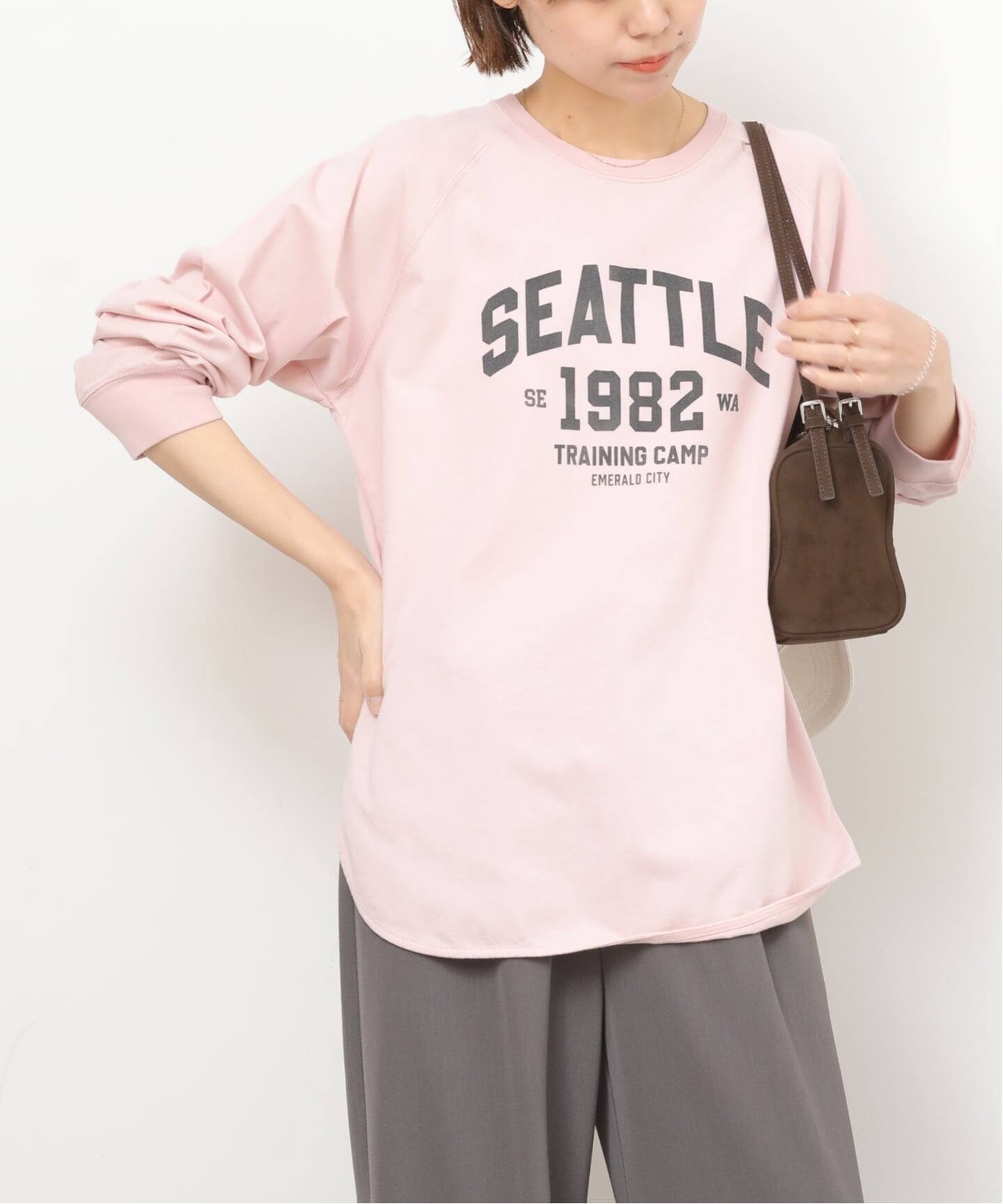 予約》ラグランスリーブカレッジロングスリーブTEE（Tシャツ