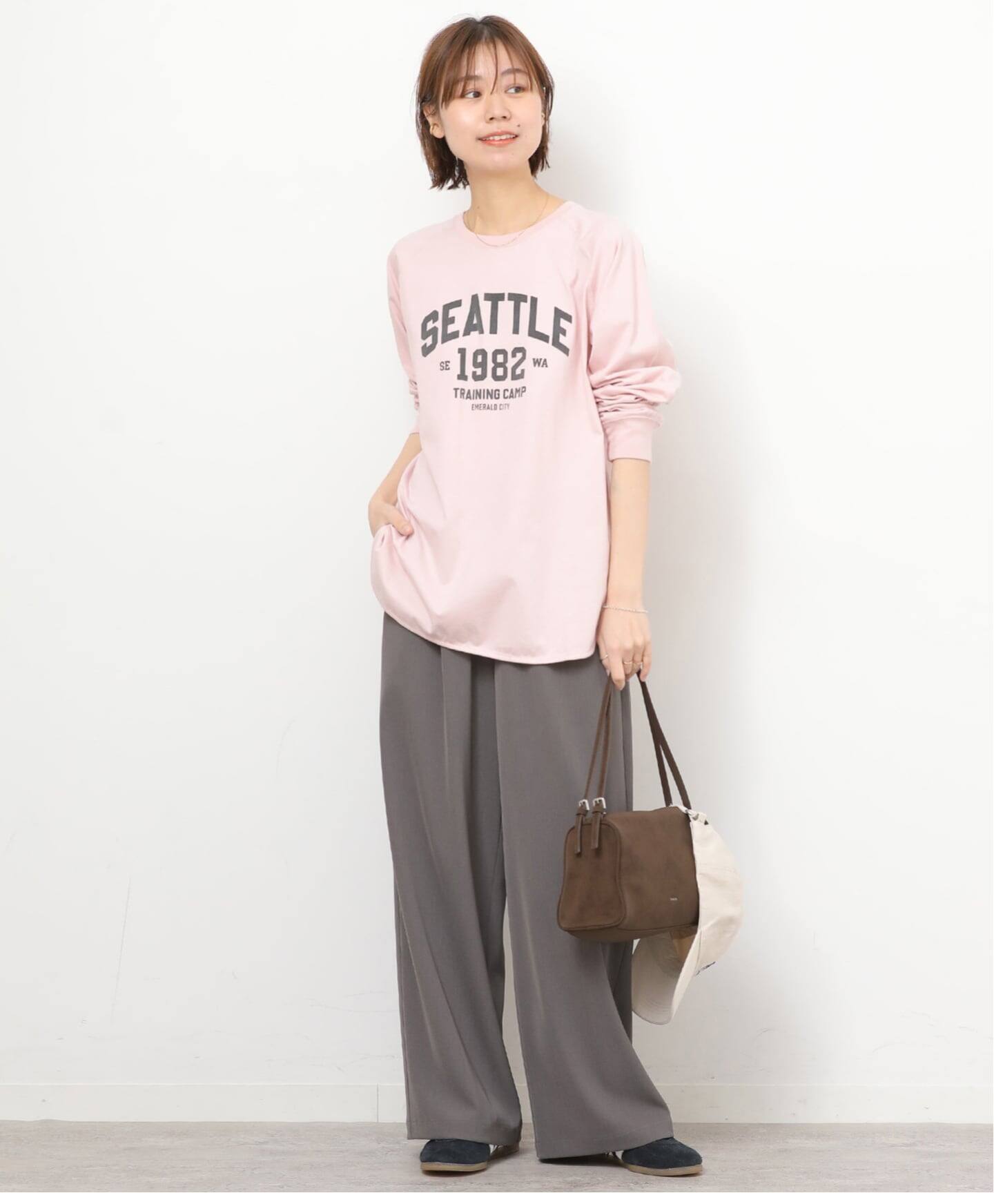 追加》ラグランスリーブカレッジロングスリーブTEE（Tシャツ