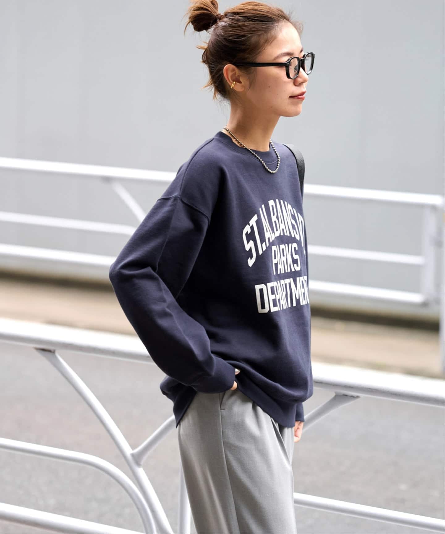 新品 タグ類無し ST.ALBANSロゴスウェット ネイビー 現在完売品 WEB限定追加5》ST.ALBANSロゴスウェット（スウェット）｜JOURNAL