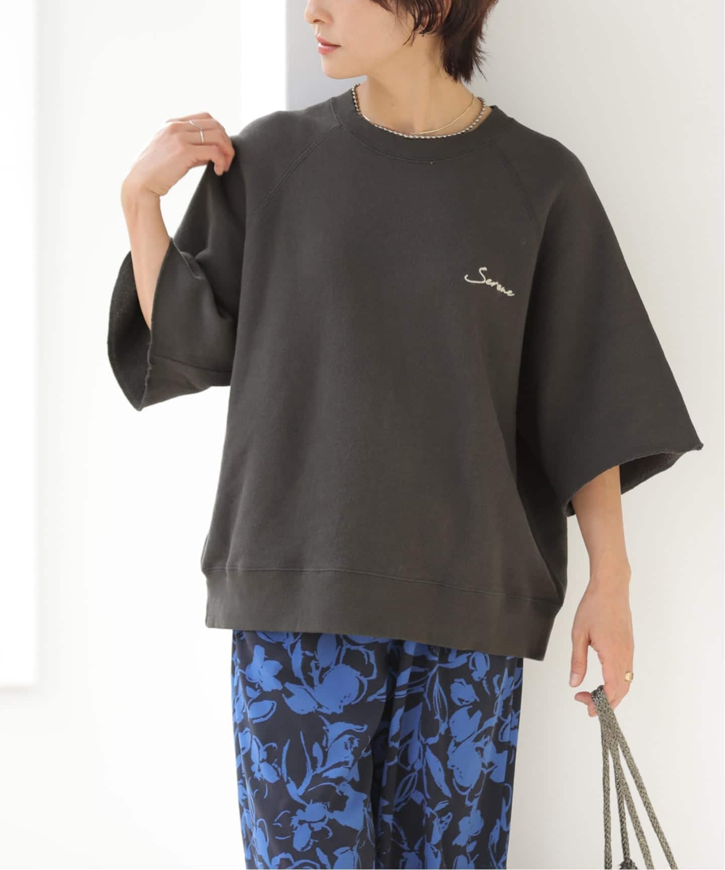 ハーフスリーブ刺繍ロゴスウェット(スウェット)|JOURNAL STANDARD ハーフスリーブ刺繍ロゴスウェット(スウェット)|JOURNAL STANDARD