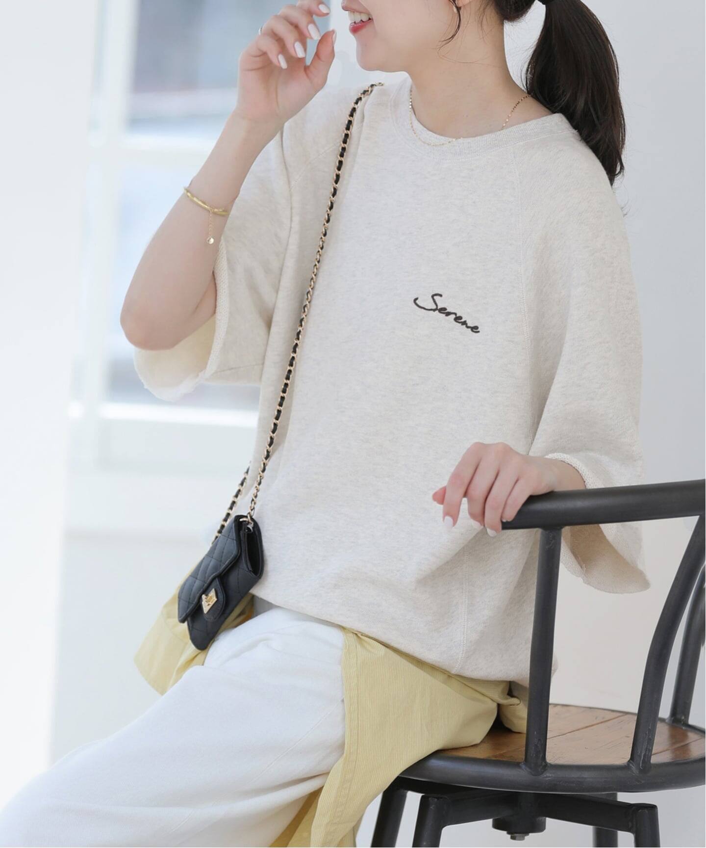 ハーフスリーブ刺繍ロゴスウェット（スウェット）｜JOURNAL STANDARD 