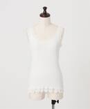 スーピマコットンストレッチレースキャミソール