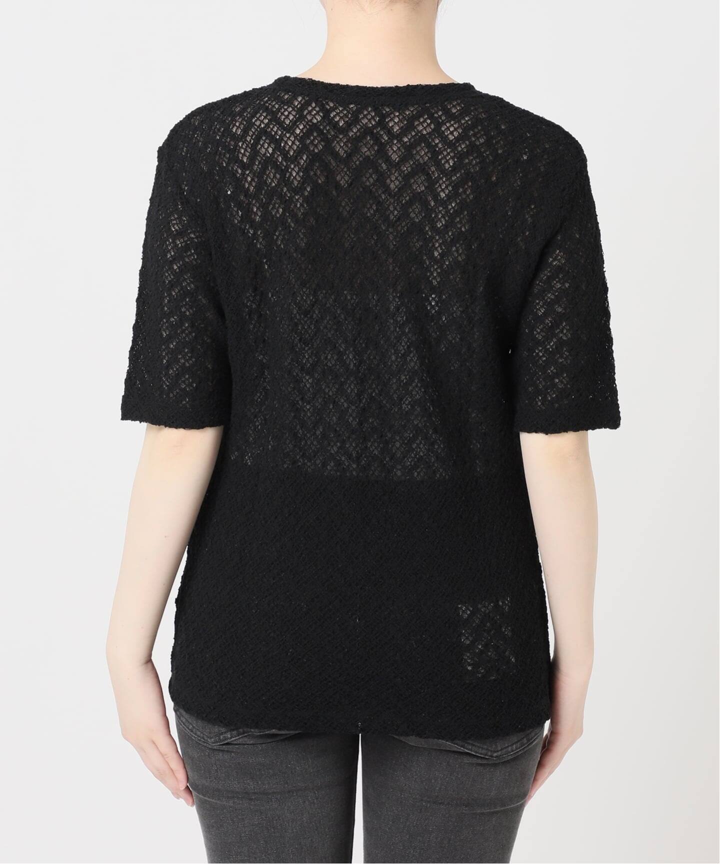 ストレッチラッセルレースプルオーバー（Tシャツ／カットソー