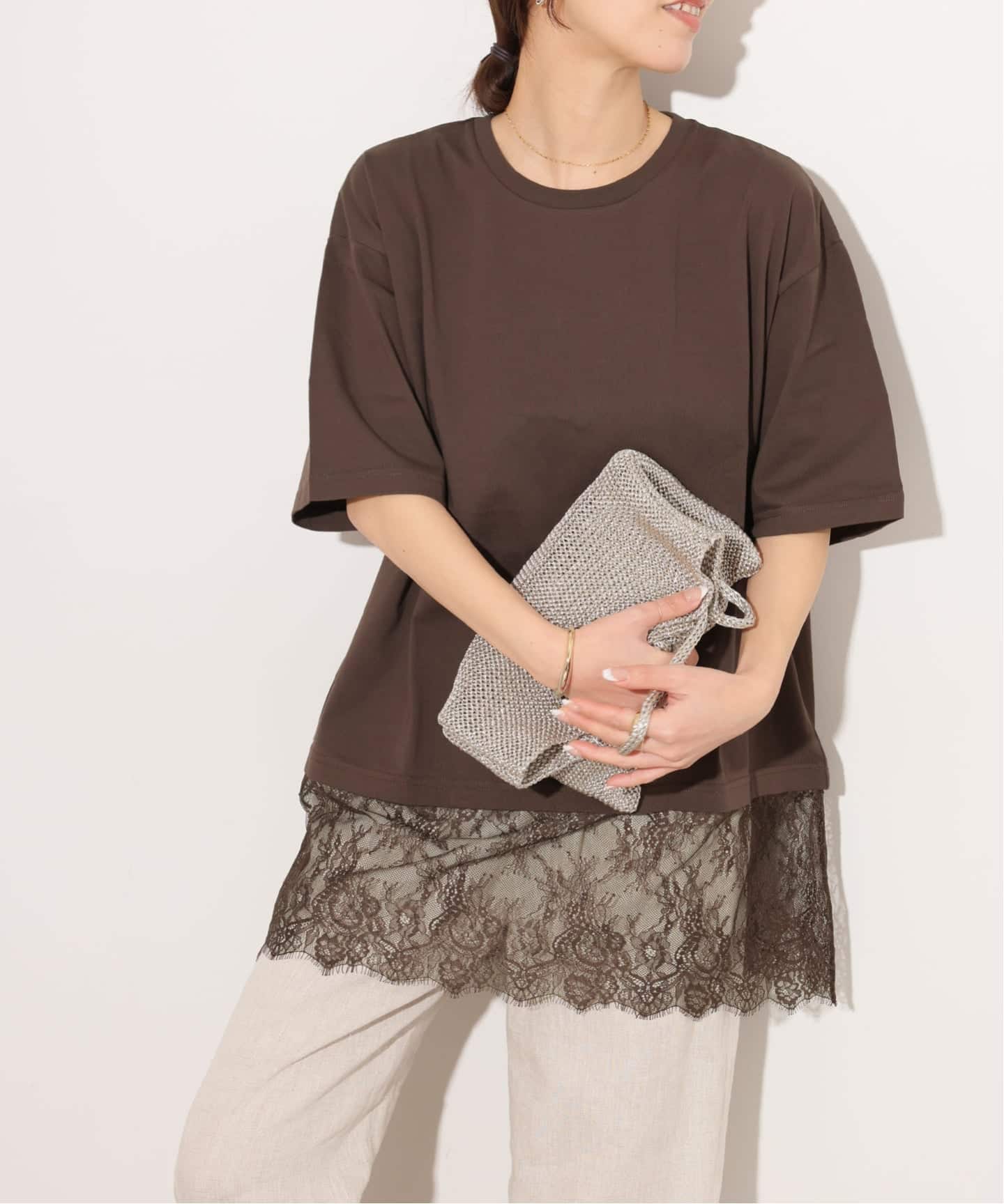 レースヘムTEE（Tシャツ／カットソー）｜JOURNAL STANDARD relume