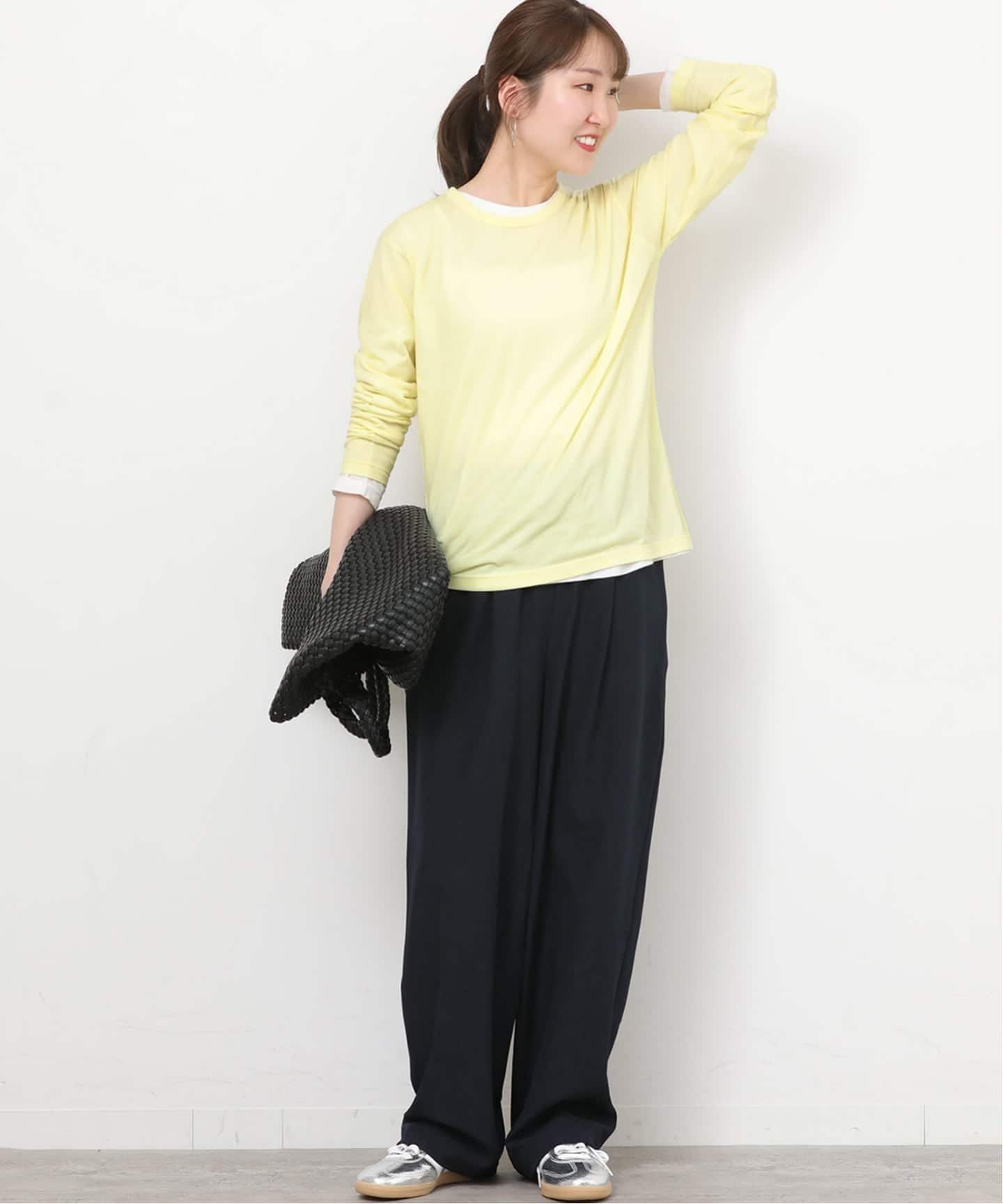 新品タグ付き★ジャーナルスタンダードレリューム★シアークルーネックロングTEE シアークルーネックロングTシャツ（Tシャツ／カットソー）｜JOURNAL
