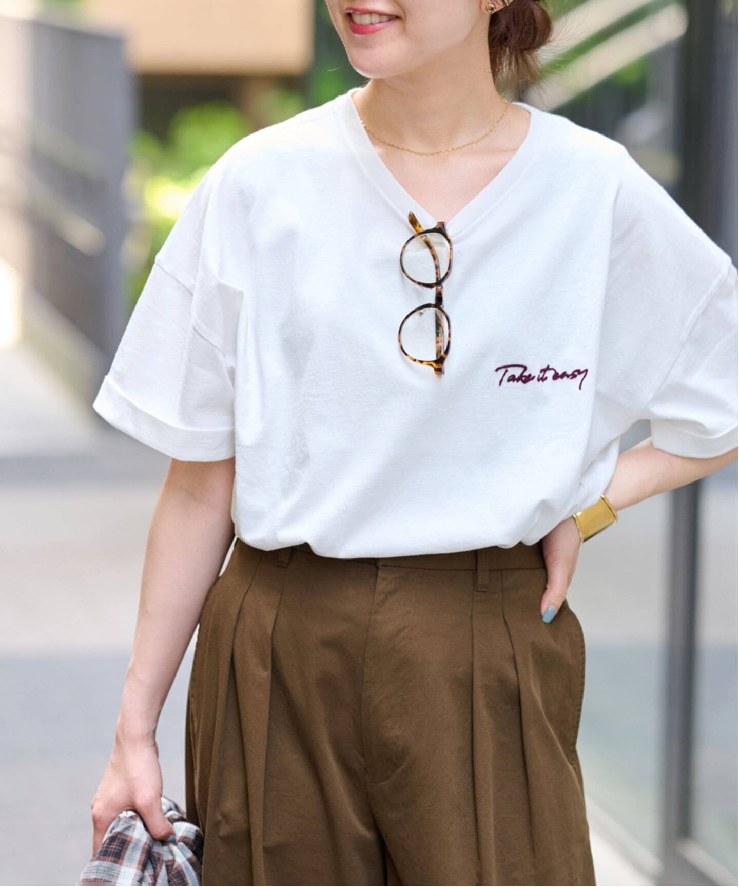 追加》刺繍ロゴハーフスリーブT（Tシャツ／カットソー）｜JOURNAL