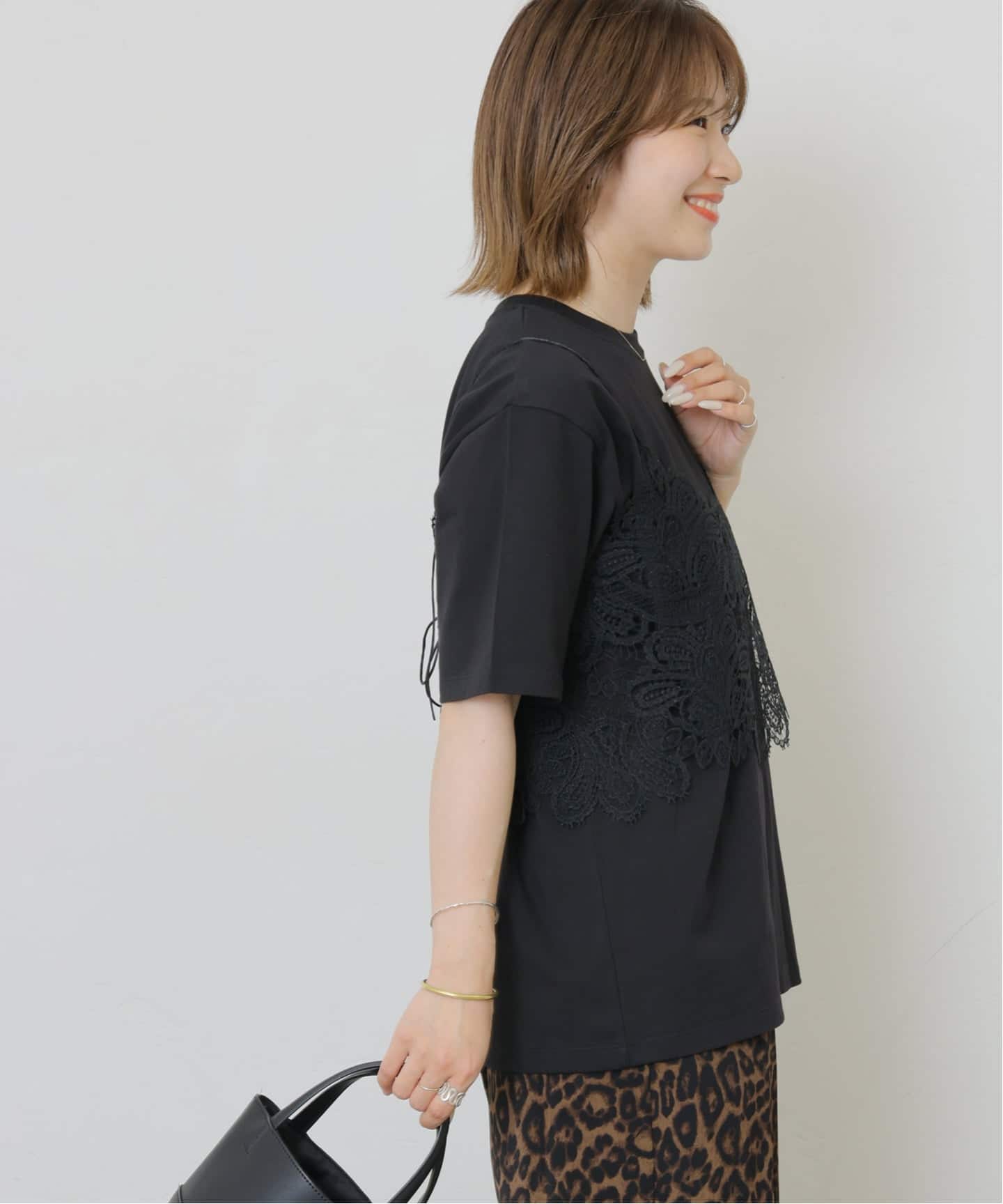 コトハヨコザワ・カーデ ＆ビスチェ セット 2枚セット》レーシービスチェセットTEE（Tシャツ／カットソー
