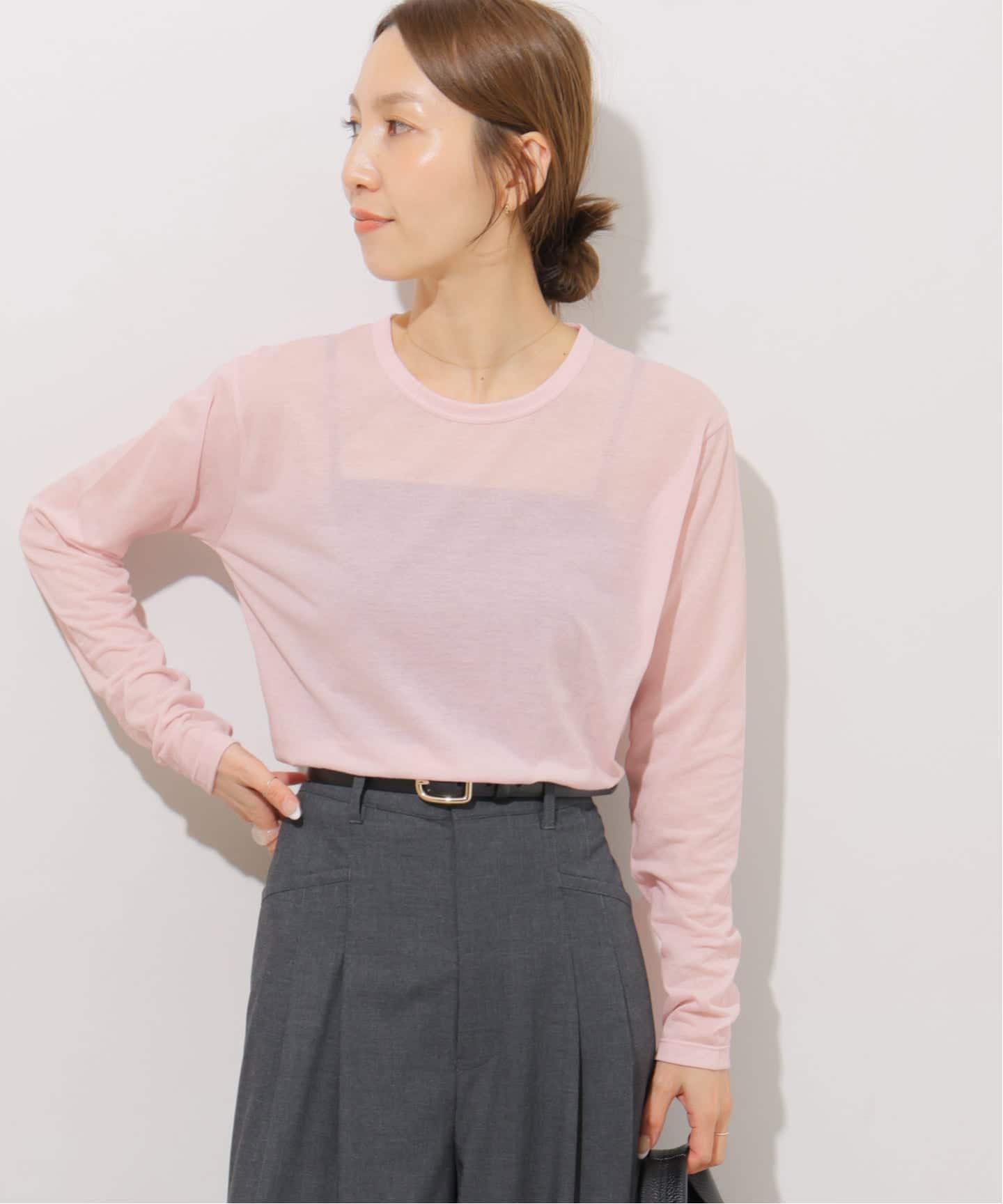 追加3 / 新色》シアークルーネックロングTシャツ（Tシャツ／カットソー