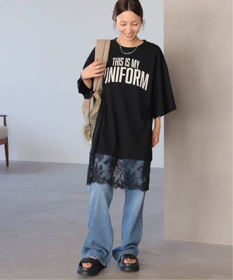 WEB限定追加》【ARCHIVE STANCE】 lace switching Tee（Tシャツ 