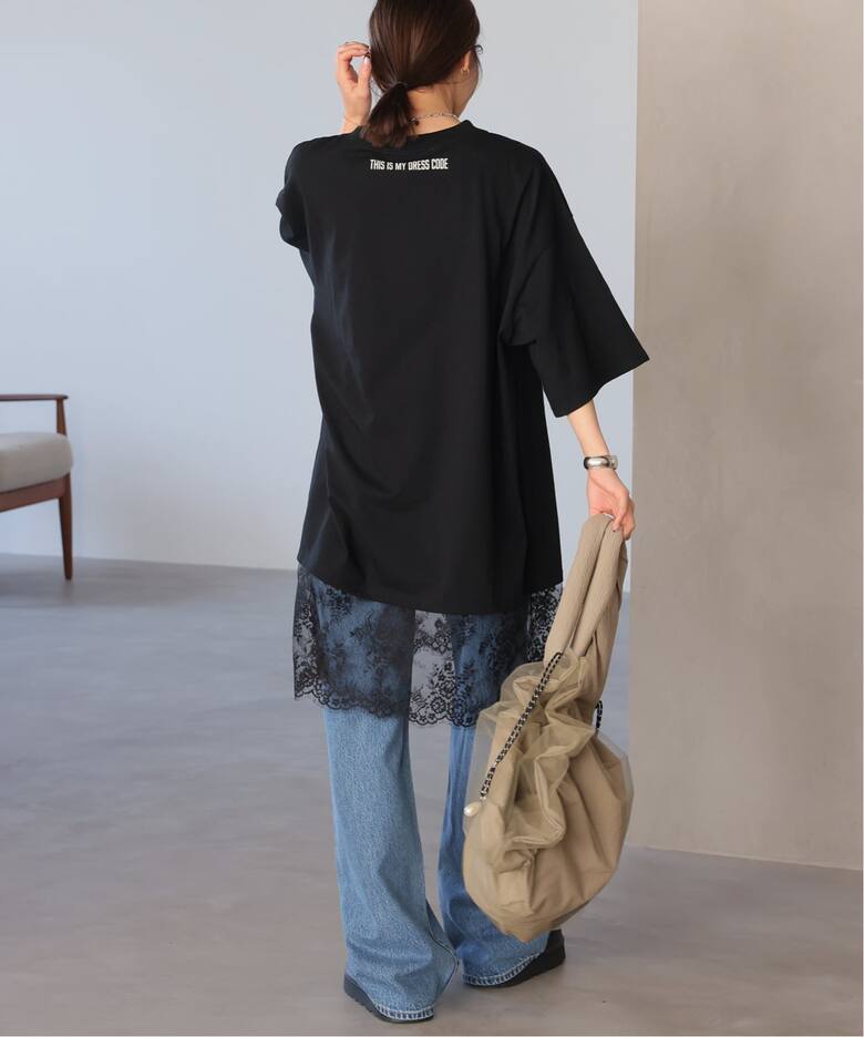 WEB限定追加》【ARCHIVE STANCE】 lace switching Tee（Tシャツ 