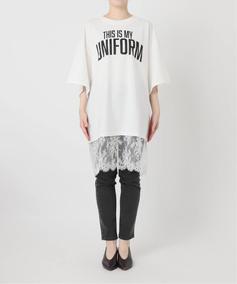 WEB限定追加》【ARCHIVE STANCE】 lace switching Tee（Tシャツ 