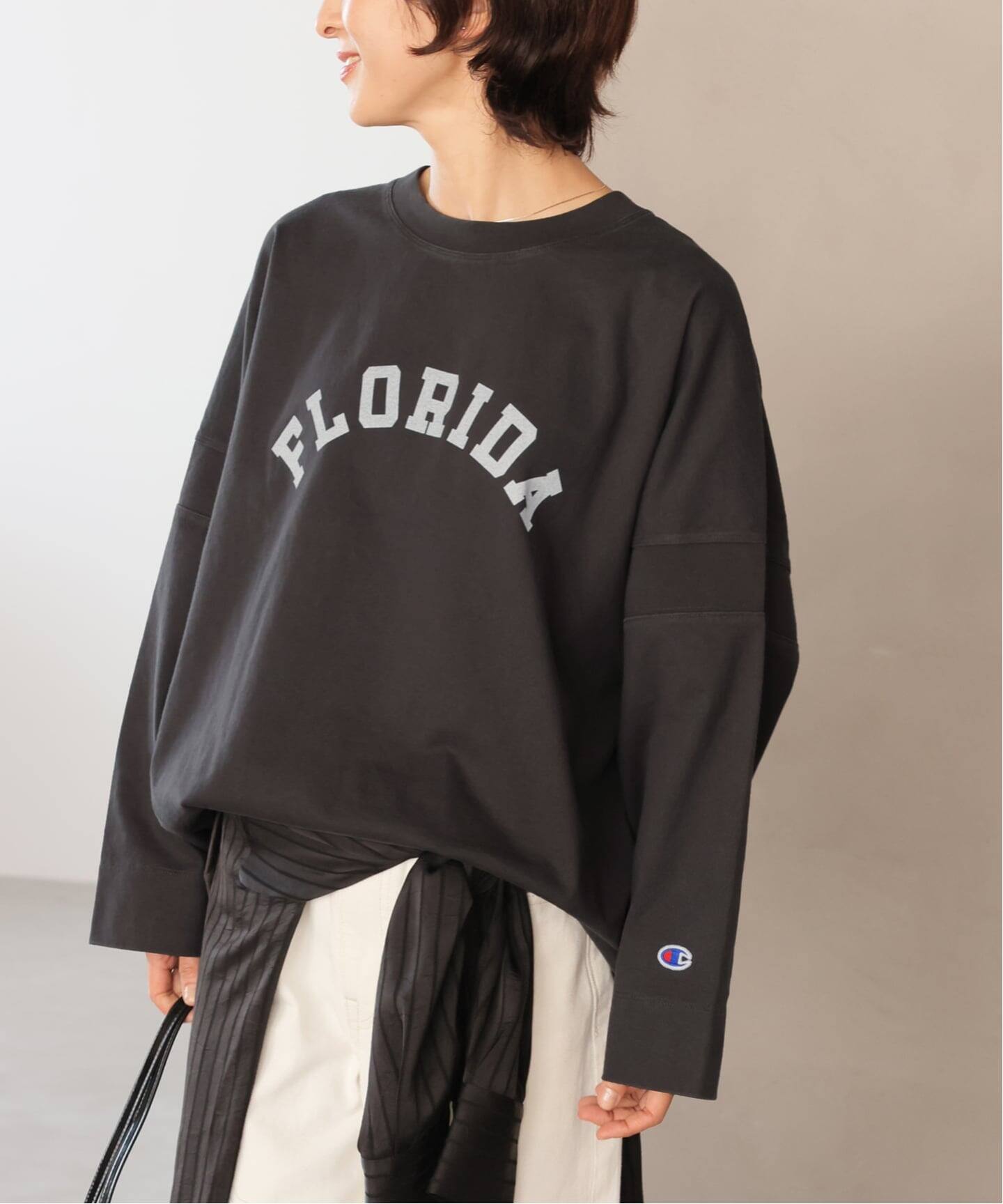 別注【Champion/チャンピオン】16s/1 Jersey L/S Bleach Wash