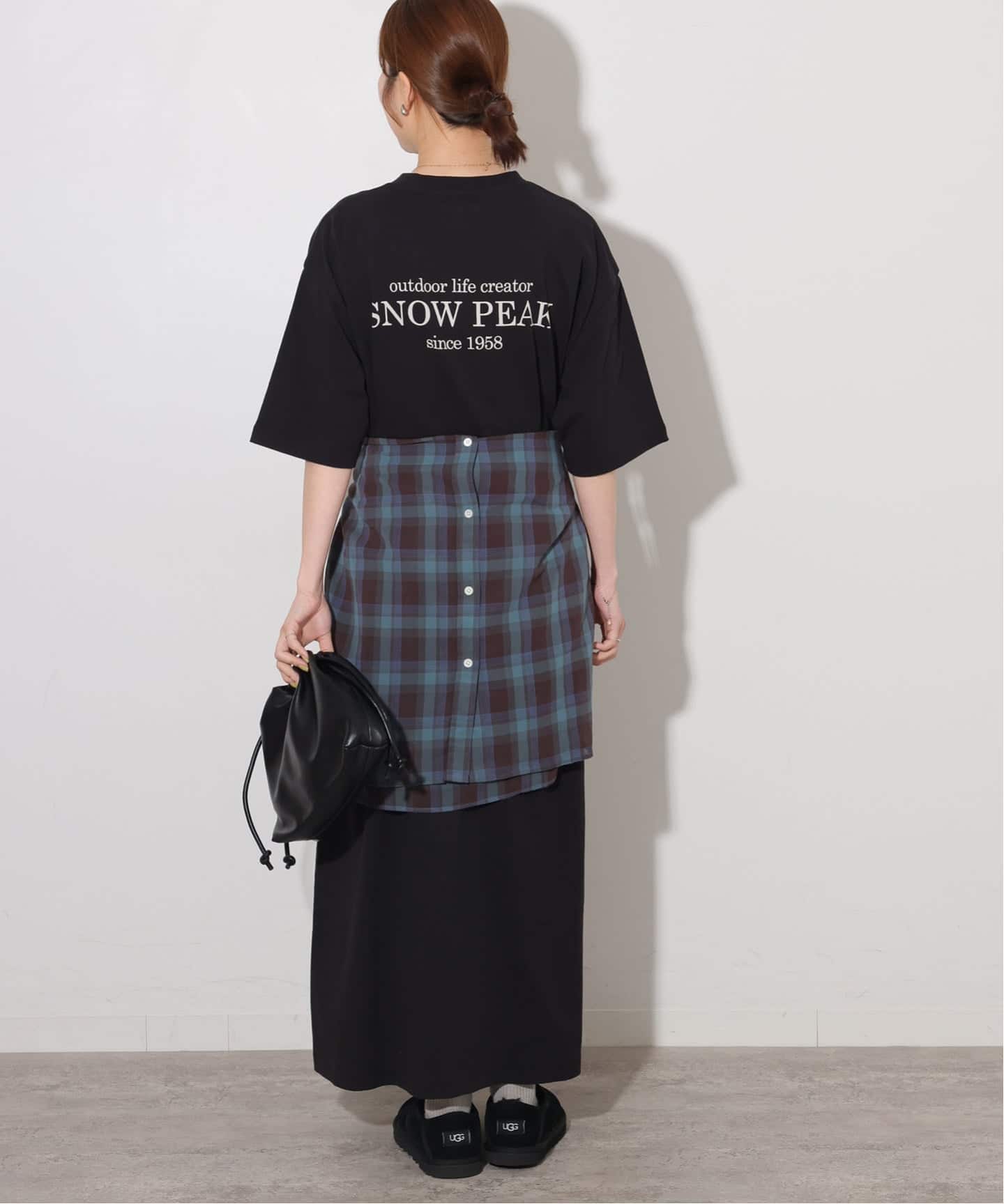 【 Peak別注】ロゴ入り ロングワンピース ブラック WEB限定追加》別注【Snow Peak/スノーピーク】ワンピース（ワンピース