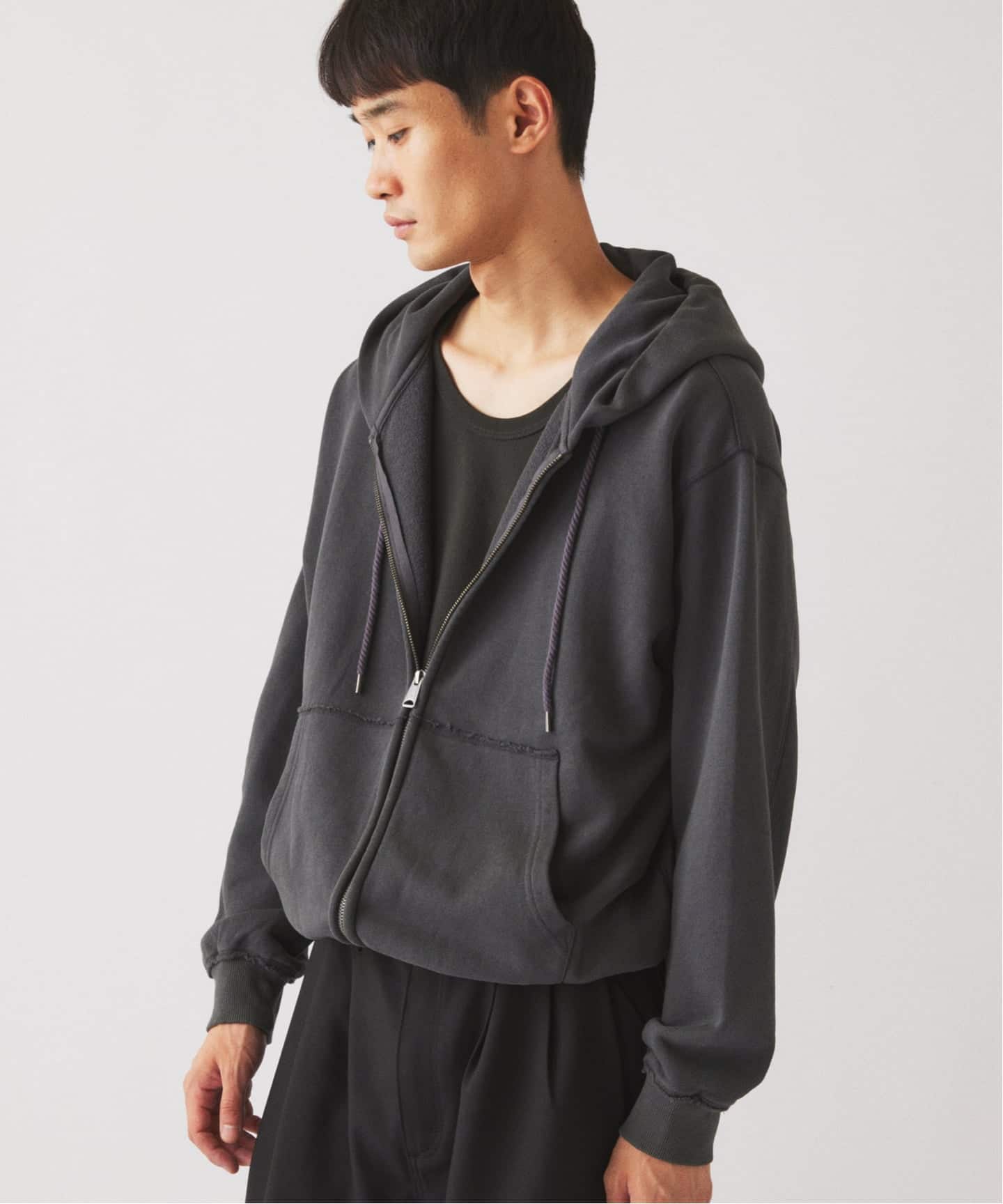 journal standard relumeパーカー 予約》ピグメント ラフカット スウェット ジップパーカー（パーカー