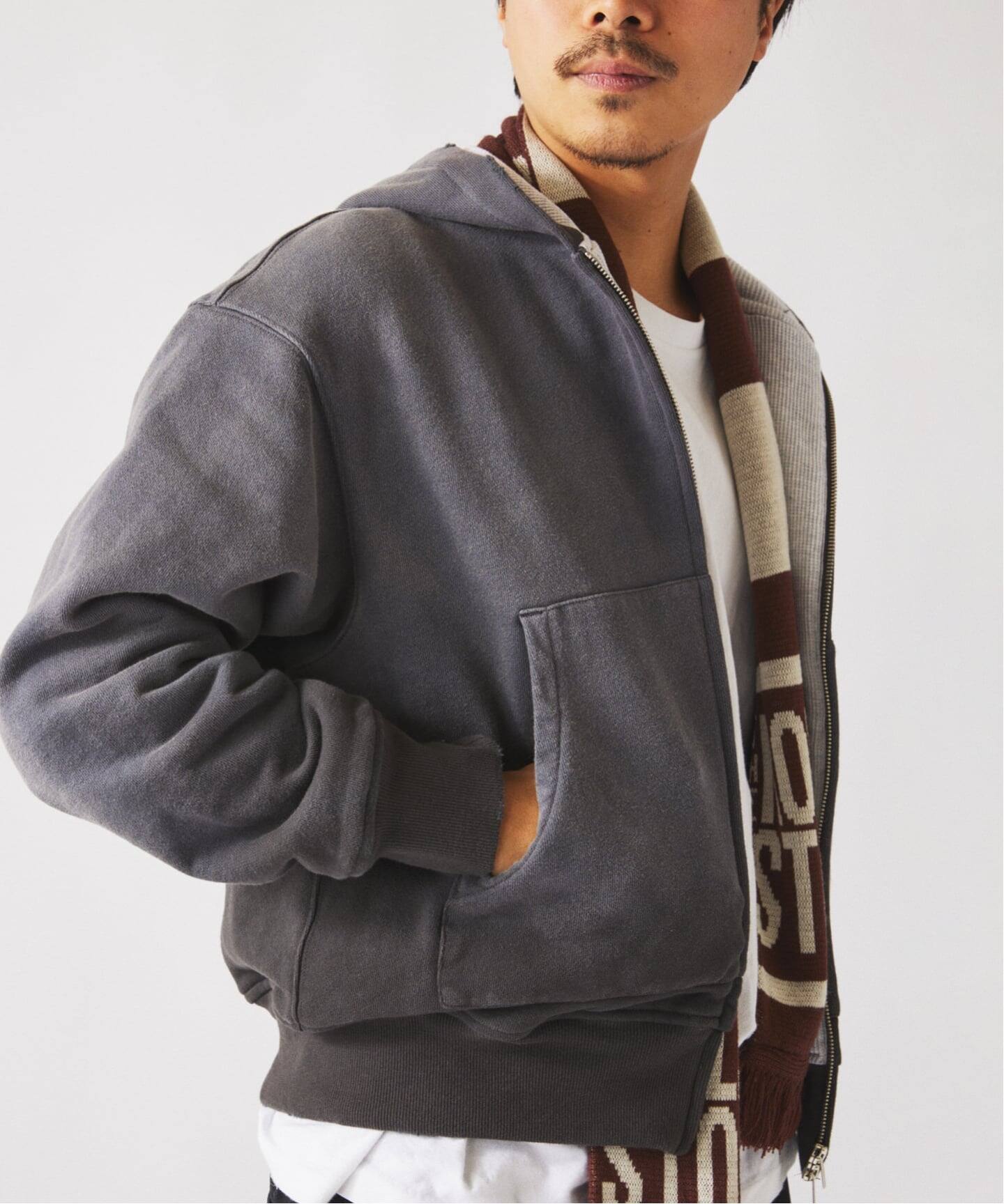 ダブルフェイス ワッフル ジップパーカー（パーカー）｜JOURNAL