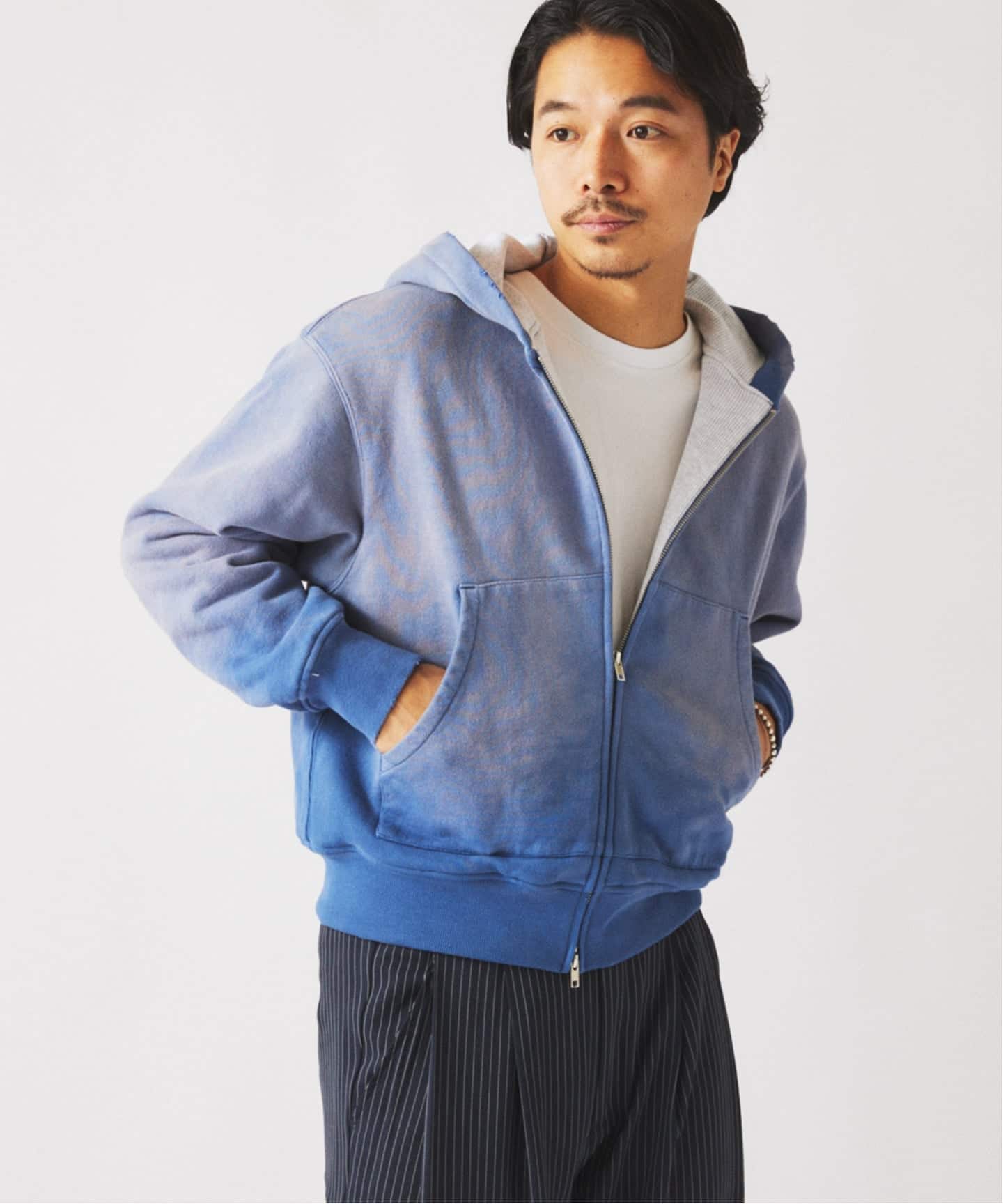 ダブルフェイス ワッフル ジップパーカー（パーカー）｜JOURNAL