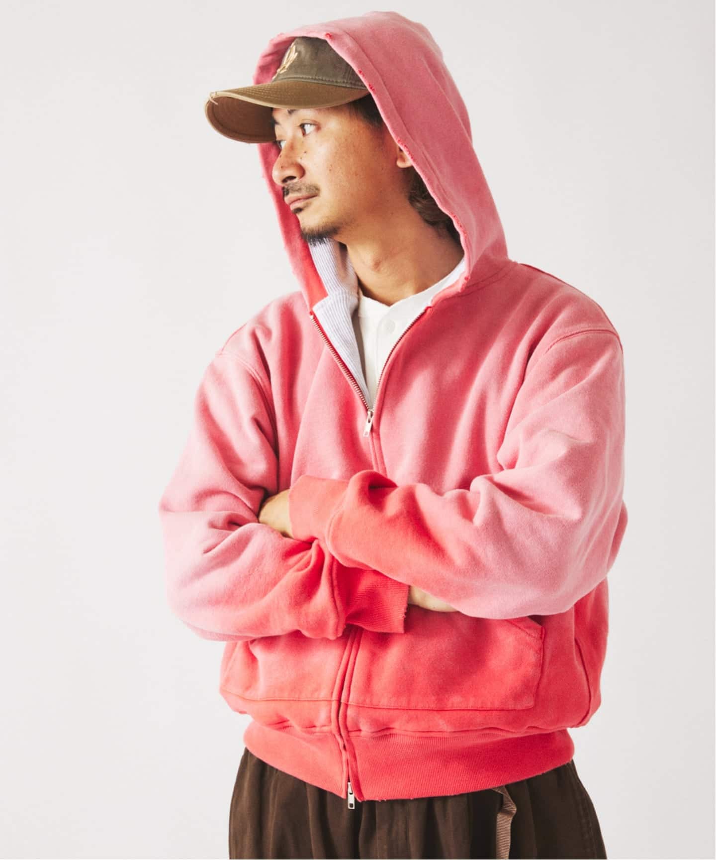 ダブルフェイス ワッフル ジップパーカー（パーカー）｜JOURNAL