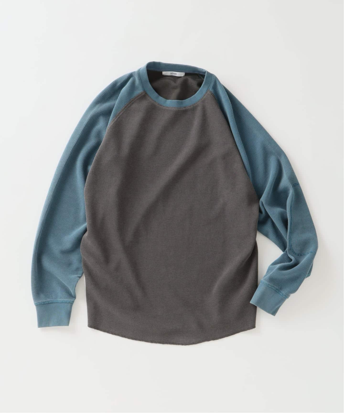 ■再構築■ラグランロンT フェード加工 ワッフル切替 グランジ 予約》フェードワッフル ラグラン ロンT（Tシャツ／カットソー