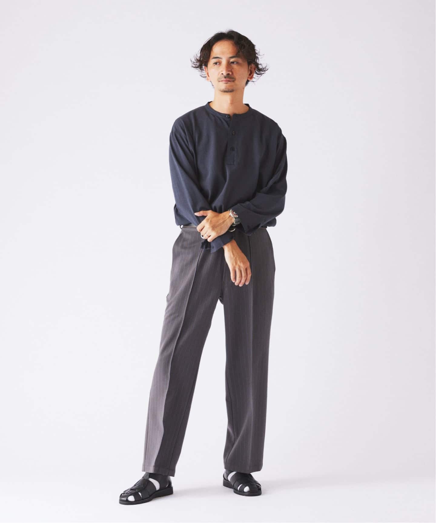 スリーピング ヘンリーネック ロングスリーブ（Tシャツ／カットソー