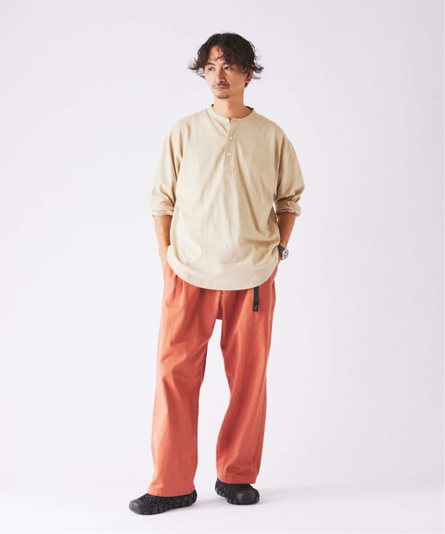 スリーピング ヘンリーネック ロングスリーブ（Tシャツ／カットソー