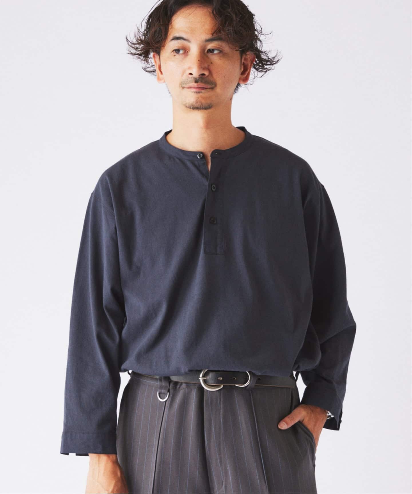 スリーピング ヘンリーネック ロングスリーブ（Tシャツ／カットソー