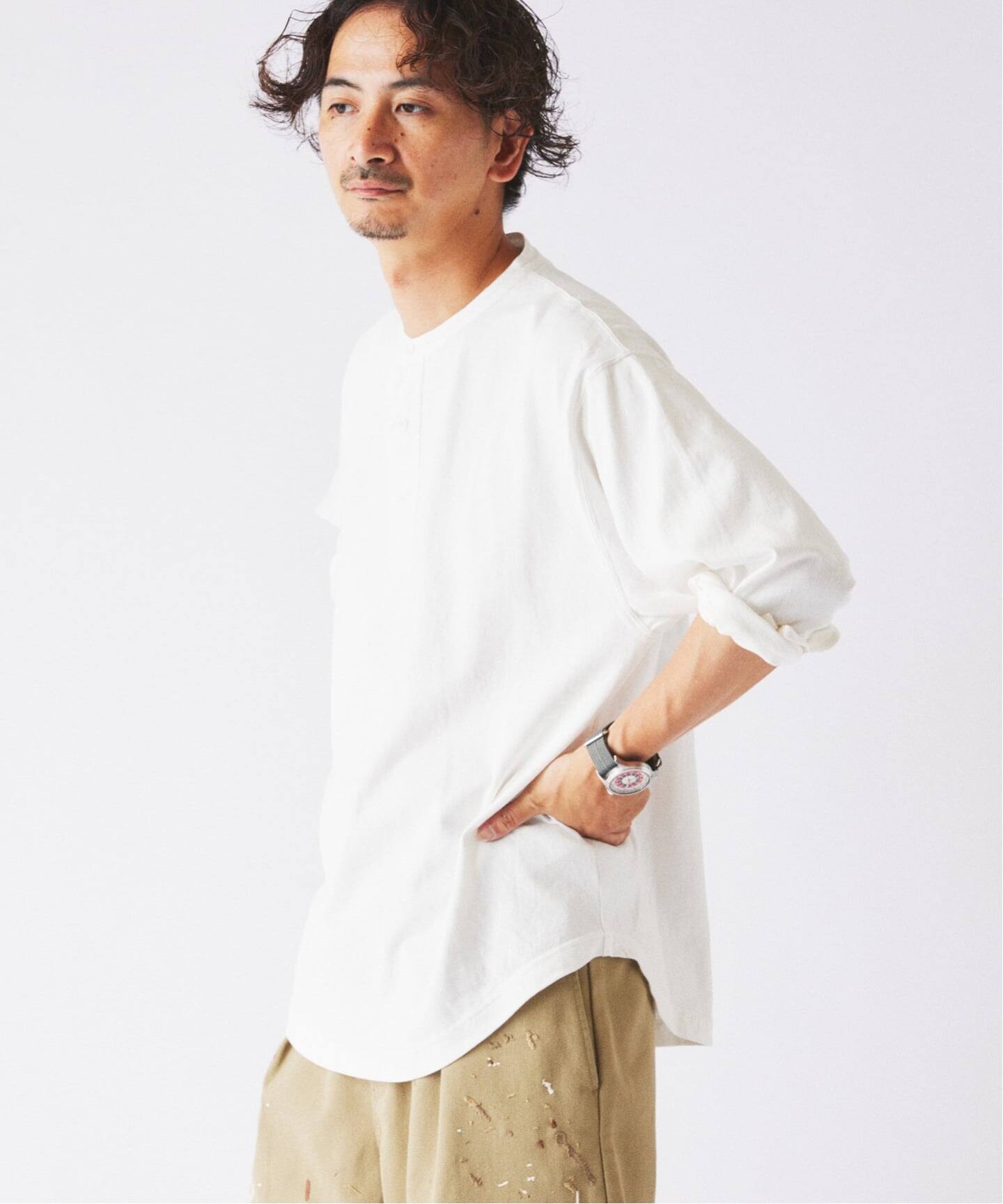 スリーピング ヘンリーネック ロングスリーブ（Tシャツ／カットソー