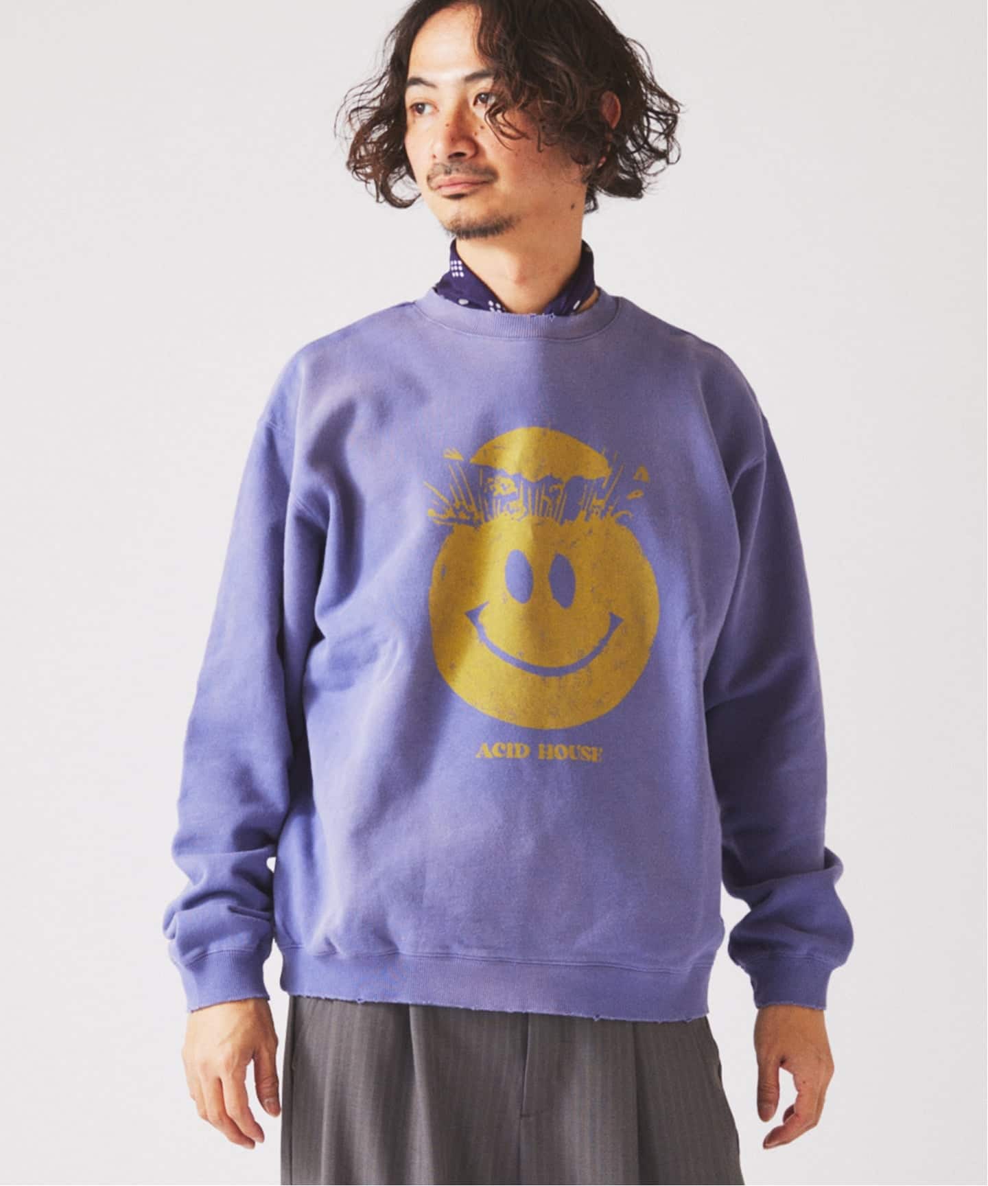 ⭐️メリー⭐️ ジャーナルスタンダード 予約》スマイリーフェイス 別注フェードプリント スウェット