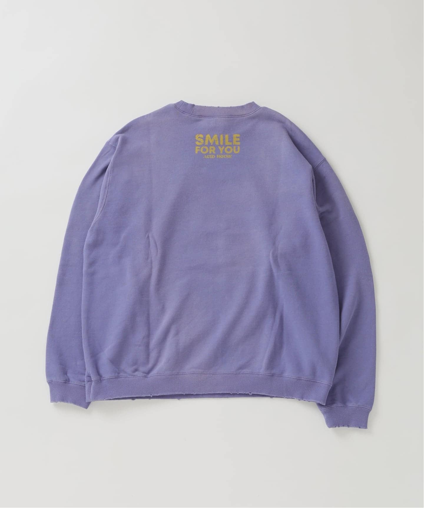 予約》スマイリーフェイス 別注フェードプリント スウェット