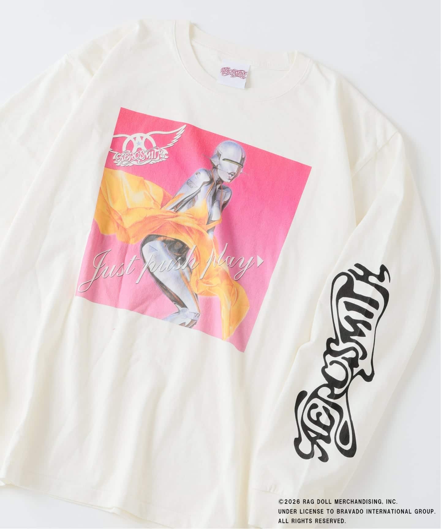 AERO SMITH / エアロスミス 別注 ヴィンテージ加工 プリントロンT（T