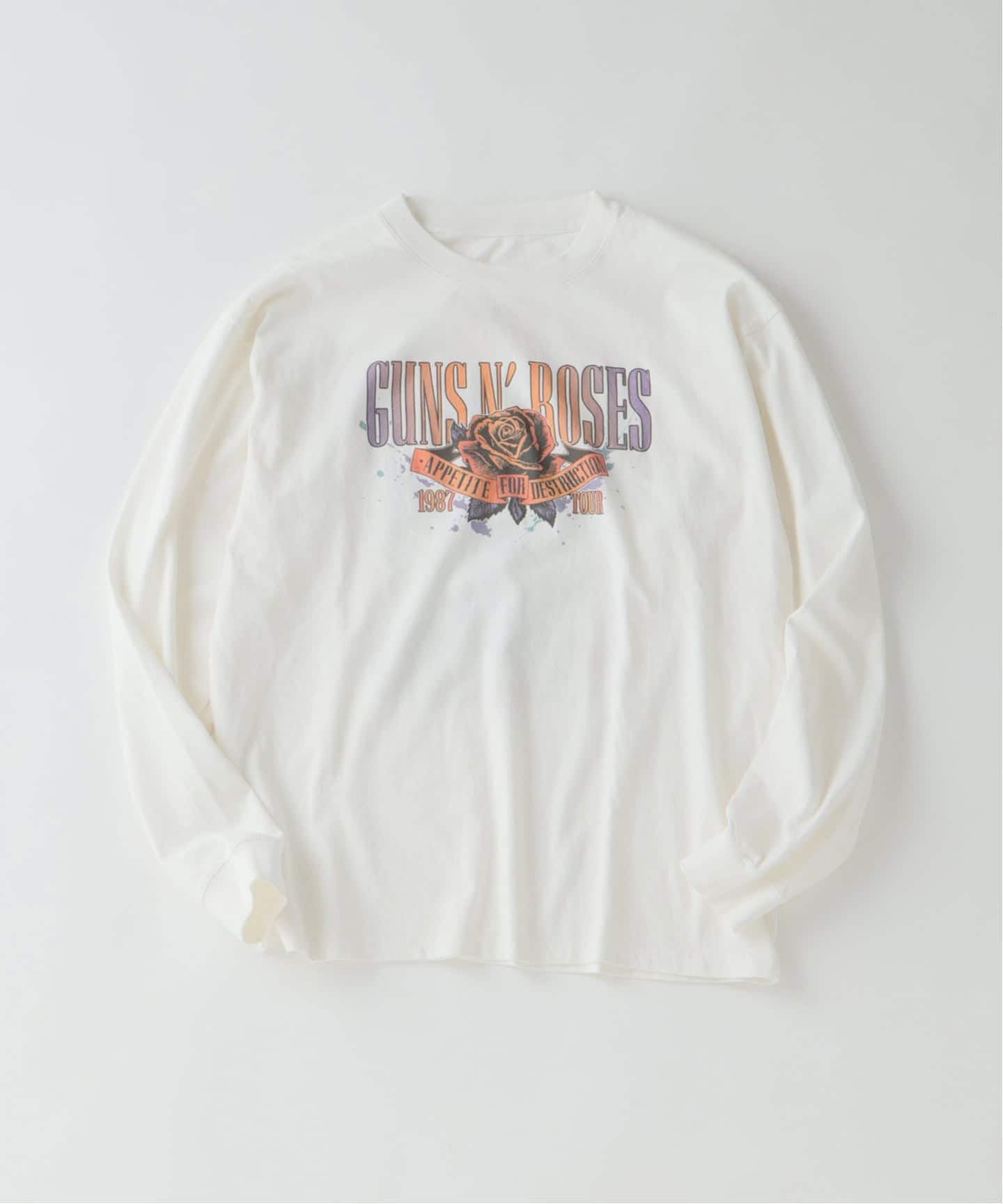90’s GUNS N’ ROSES ロンT XL ヴィンテージ ガンズ・アンド・ローゼズ 別注 ヴィンテージライク ロングスリーブTee