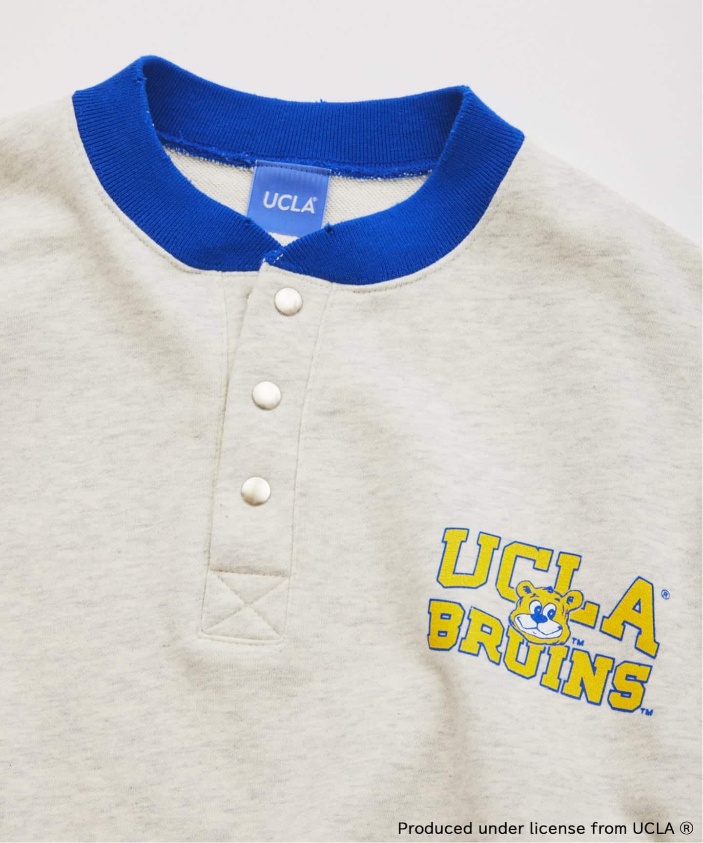 UCLA×relume ヴィンテージ加工スウェット/ハーフジップ・ヘンリー
