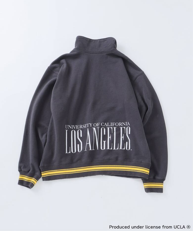 UCLA×relume ヴィンテージ加工スウェット/ハーフジップ・ヘンリー 