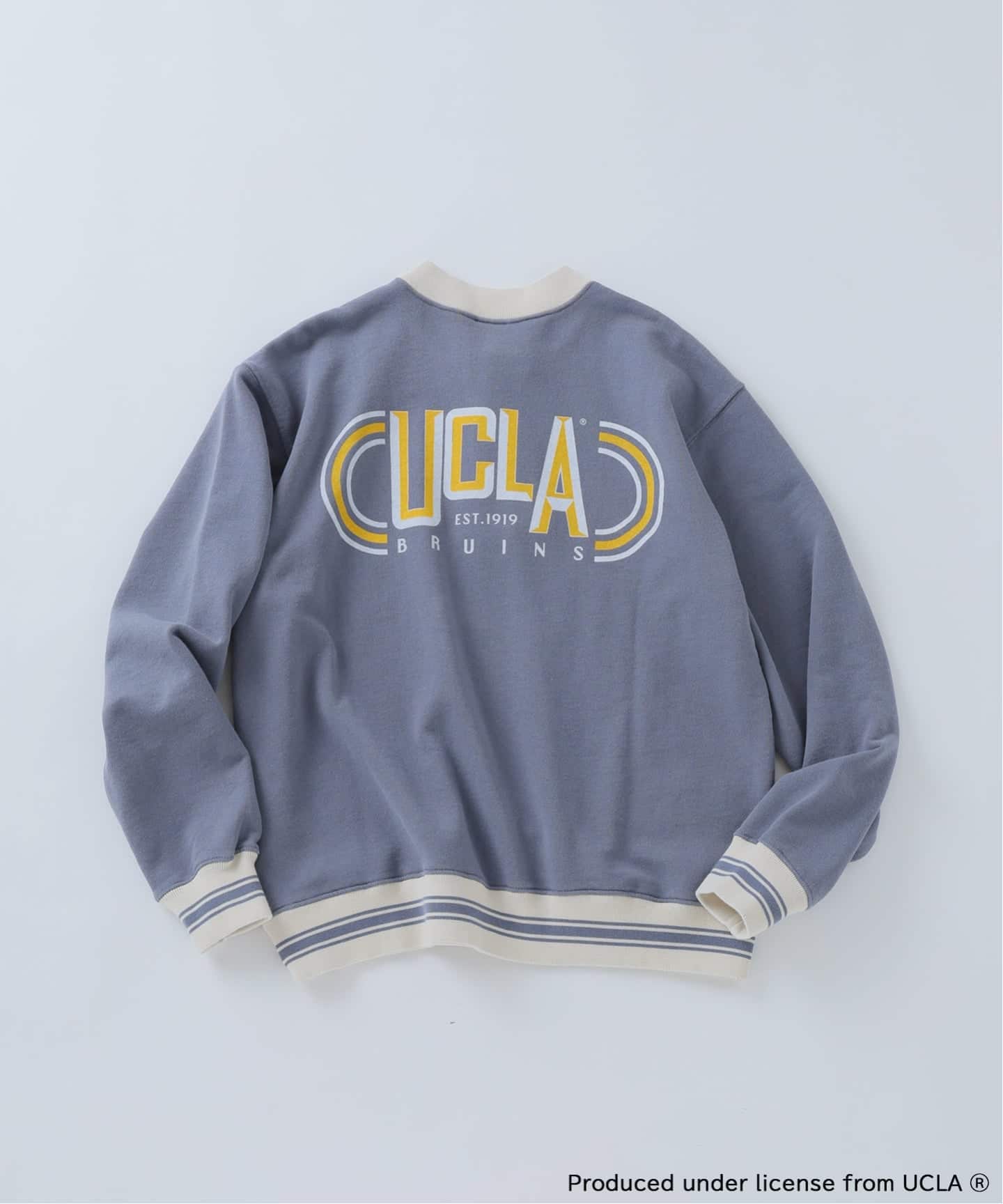 UCLA×relume ヴィンテージ加工スウェット/ハーフジップ・ヘンリー