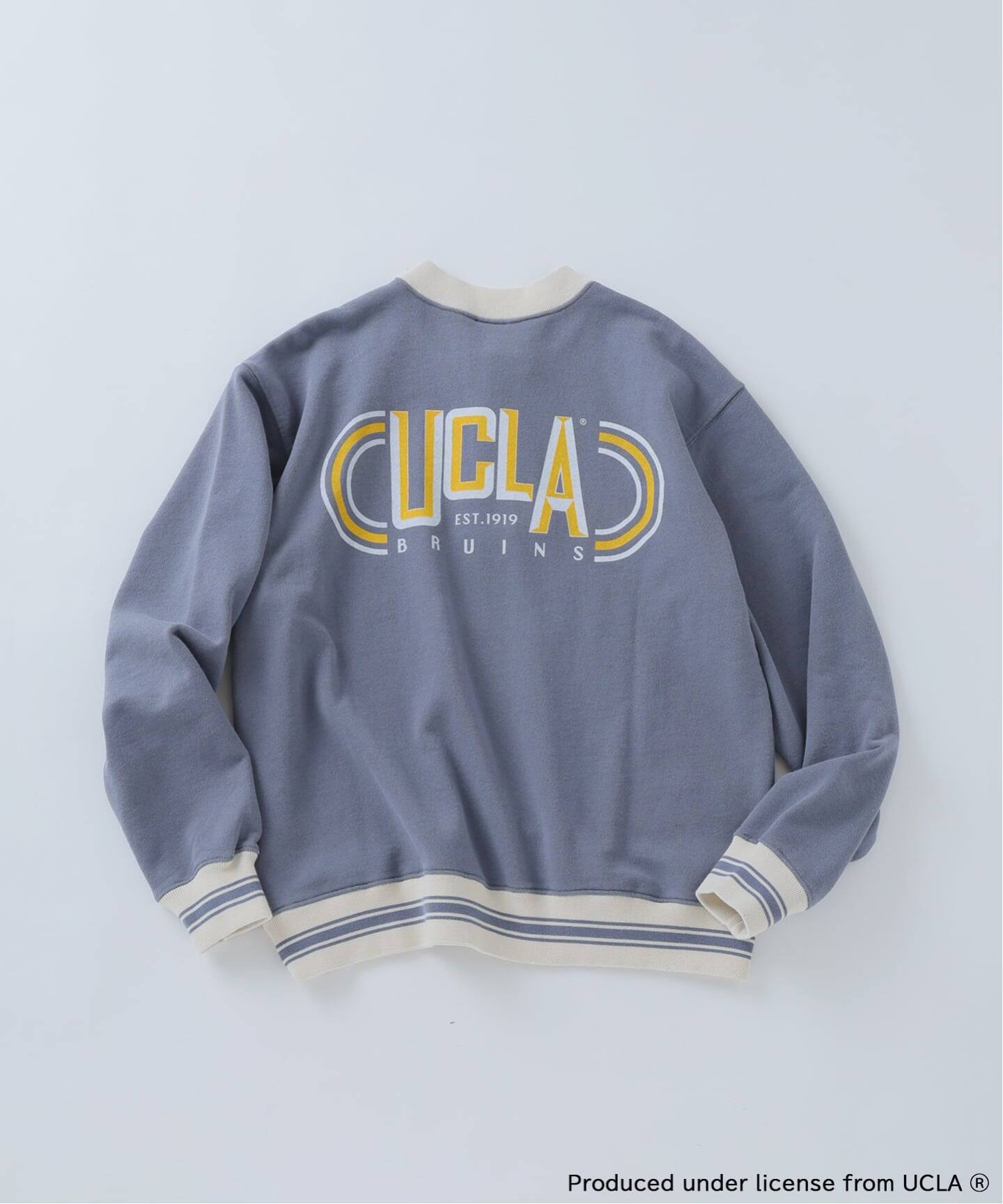 UCLA×relume ヴィンテージ加工スウェット/ハーフジップ・ヘンリー 