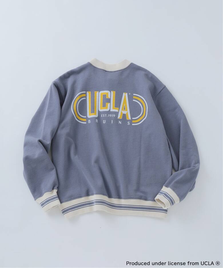 UCLA×relume ヴィンテージ加工スウェット/ハーフジップ・ヘンリー 