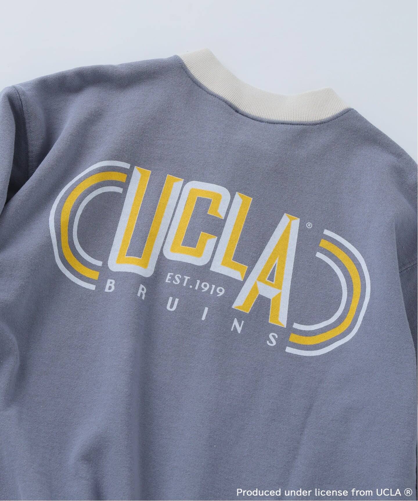 UCLA×relume ヴィンテージ加工スウェット/ハーフジップ・ヘンリー 