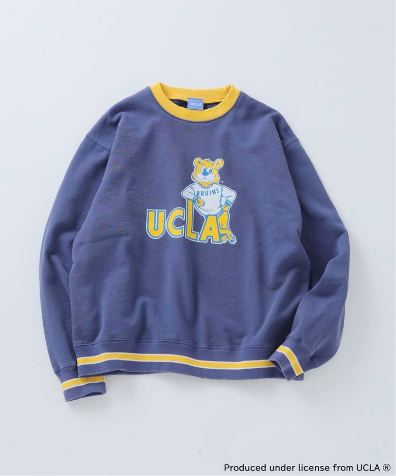 UCLA×relume ヴィンテージ加工スウェット/ハーフジップ・ヘンリー 