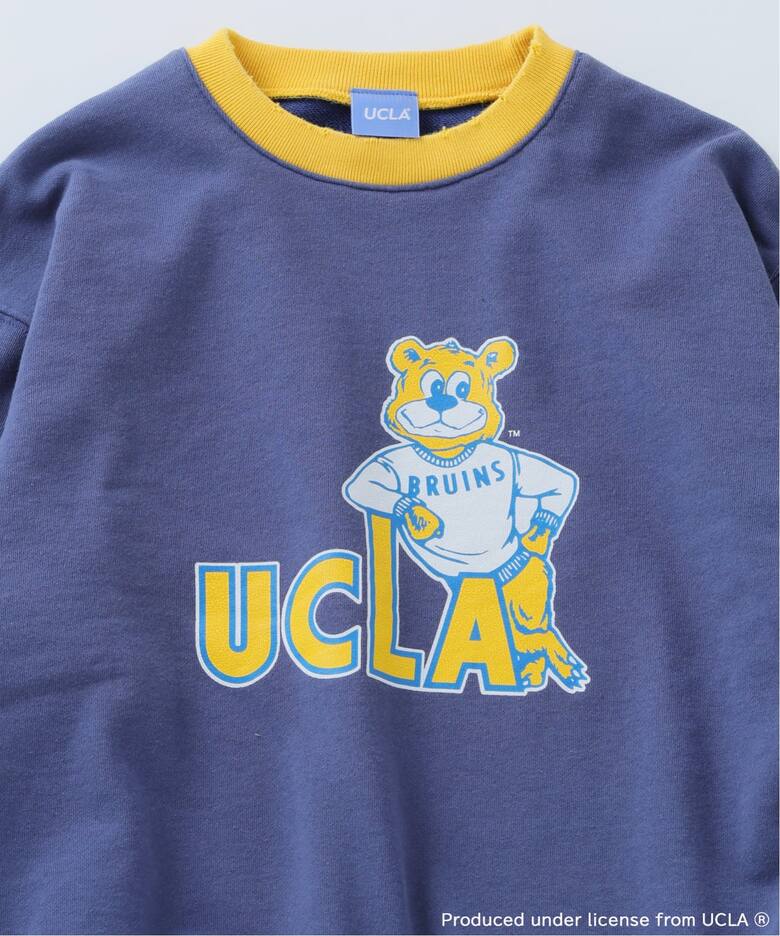 UCLA×relume ヴィンテージ加工スウェット/ハーフジップ・ヘンリー 