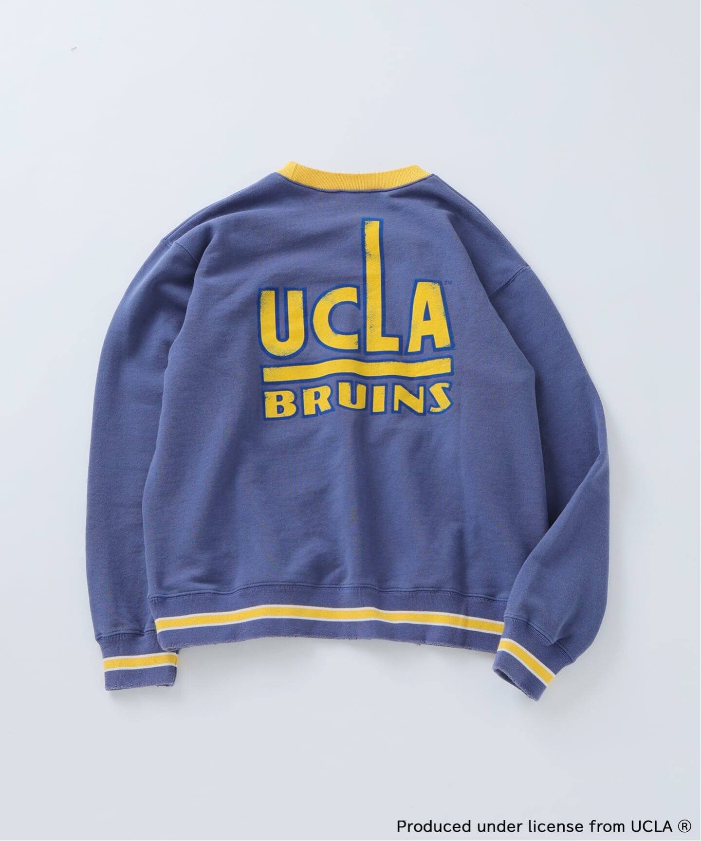 UCLA×relume ヴィンテージ加工スウェット/ハーフジップ・ヘンリー
