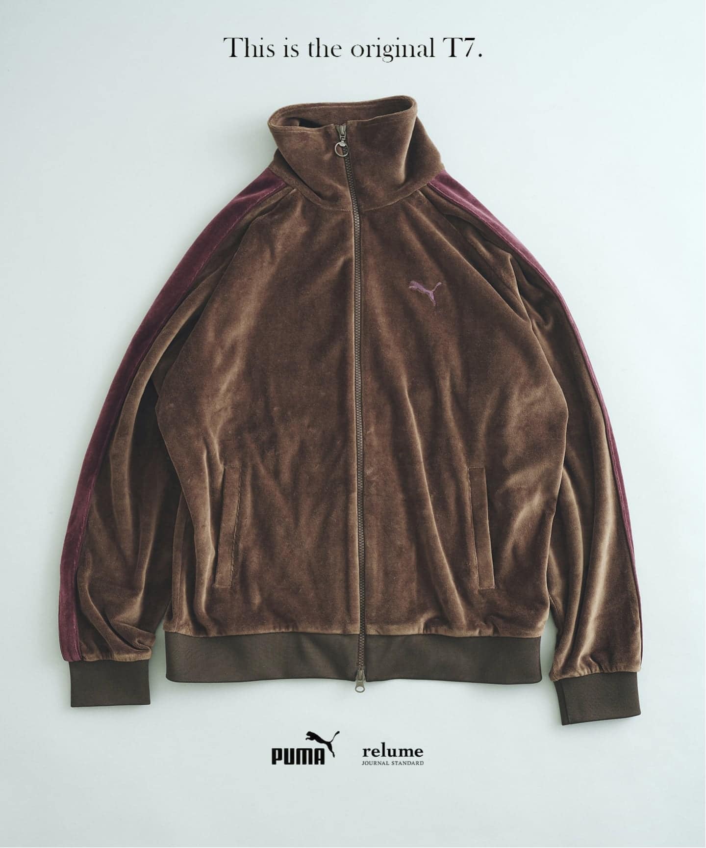 ジャーナルスタンダードレリューム 別注【PUMA / プーマ】T7JKT ベロア 追加予約》PUMA / プーマ 別注 ”T7” ベロア トラックジャケット