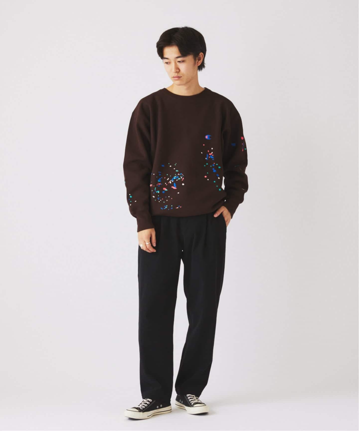 CHAMPION / チャンピオン 別注 R/W 刺繍スプラッシュ スウェット