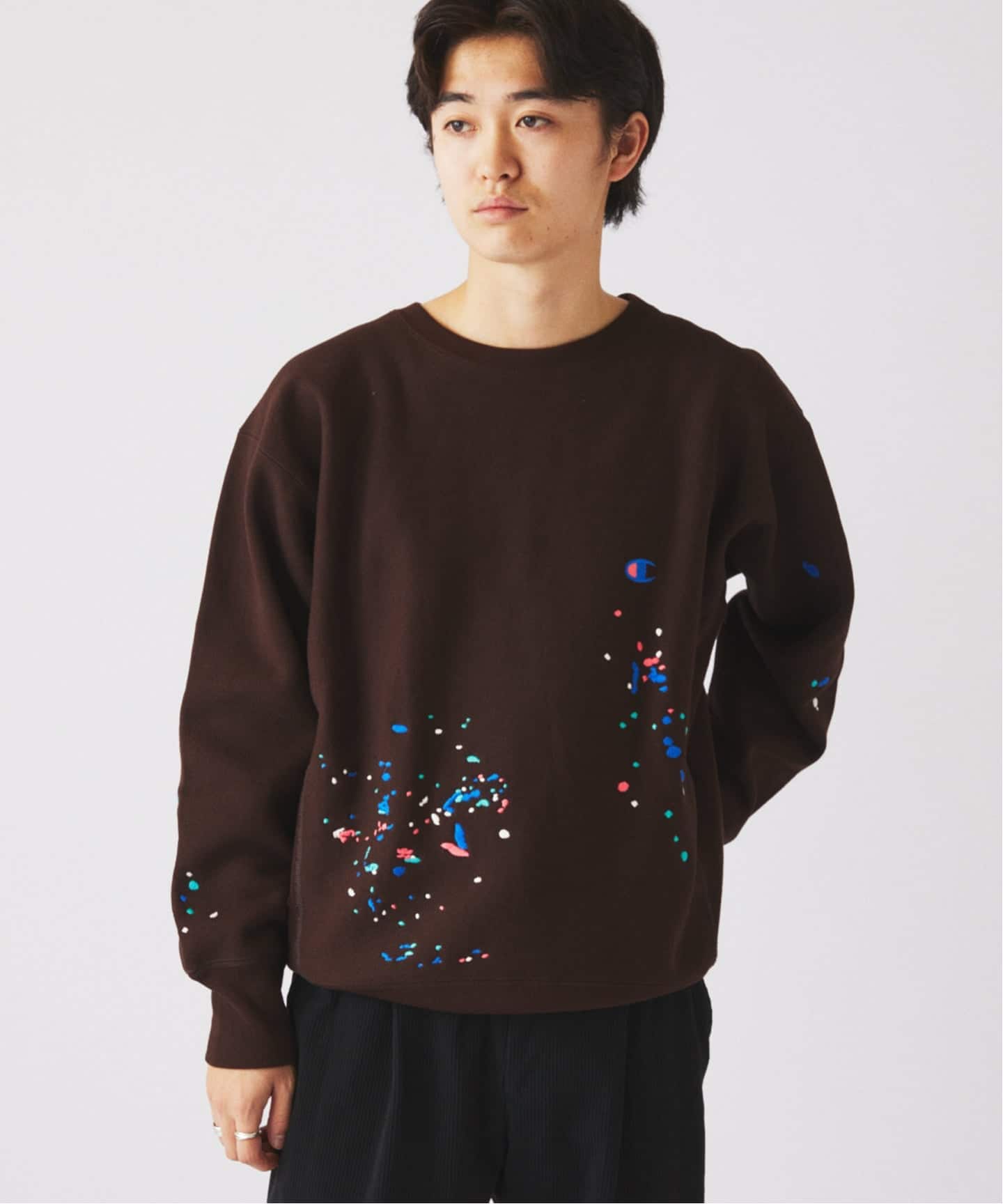 予約》CHAMPION / チャンピオン 別注 R/W 刺繍スプラッシュ