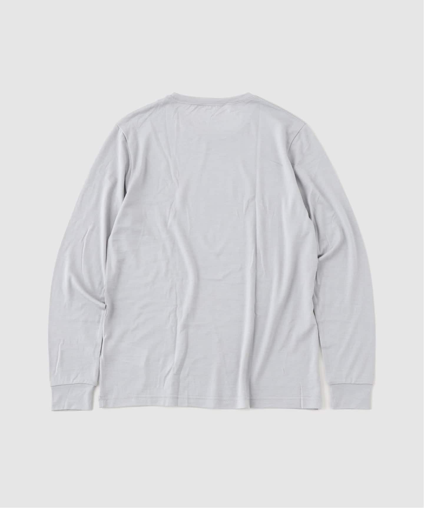 メリノウール 長袖Tシャツ シルバーホワイト メリノウール ロングスリーブ Tシャツ / WHITE / ONC MERINO