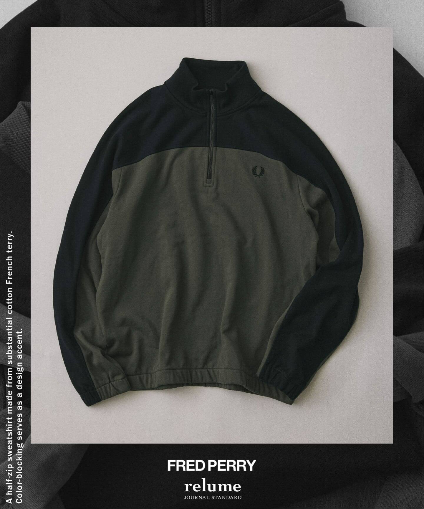 国内限定カラー》FRED PERRY/フレッドペリー カラーブロック ハーフ 